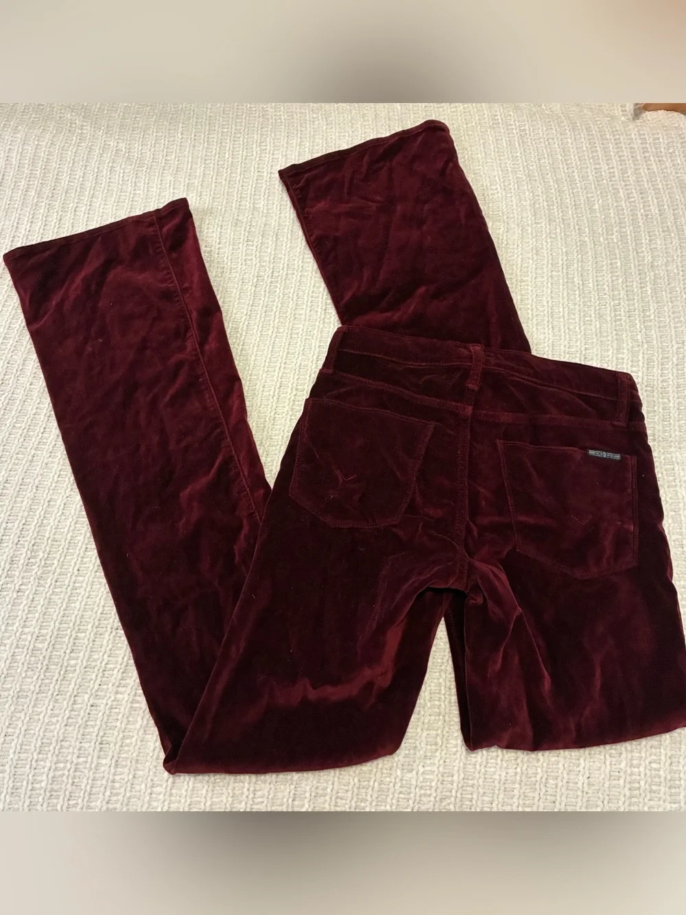 🆕 NWOT Hudson | Y2K Red Velvet Flare in Burgundy Red